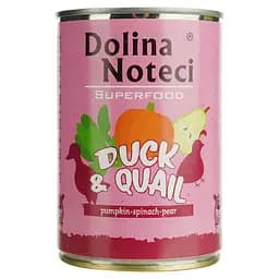 Влажный корм для собак Dolina Noteci Superfood с мясом утки и перепелки 400 г