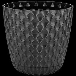 Горщик для квітів Alyaplastik Venus, 4.7 л, чорний (ALY-204black)