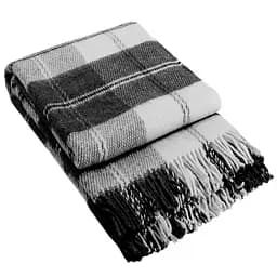 Плед вовняний Vladi Ельф 170х210 біло-сірий 3