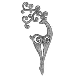 Елочная игрушка MIS LT Олень Сказочный 7х18х3,5 см серебряный