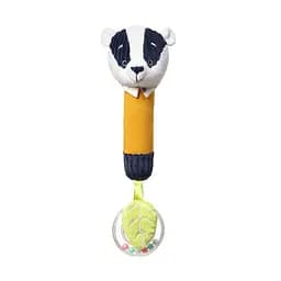 Іграшка-піщалка з брязкальцем BabyOno Єнот, 25 см, помаранчевий (1432)