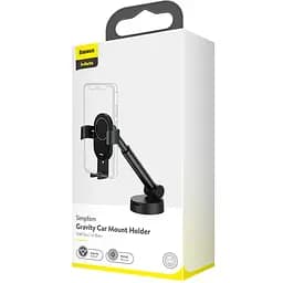 Автомобільний утримувач холдер Baseus Simplism Gravity Car Mount Holder SUYL-JY01 Black - мініатюра 6