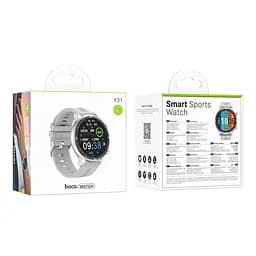Розумний годинник Hoco Y31 Smart Watch call version сріблястий - мініатюра 4