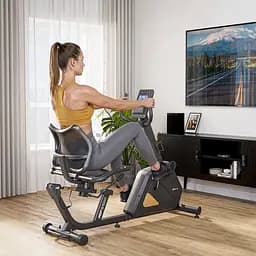 Горизонтальний велотренажер Hop-Sport HS-4500L Arkil чорно-золотистий - мініатюра 10