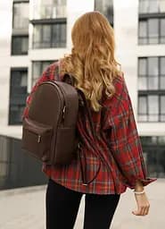 Жіночий рюкзак Sambag Brix Classic шоколадний 35 х 25 х 12 см (14511020) - мініатюра 2