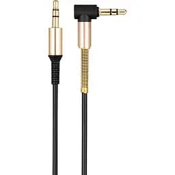 Кабель Hoco UPA-02 Aux Springs 2m Black/Gold [130921]