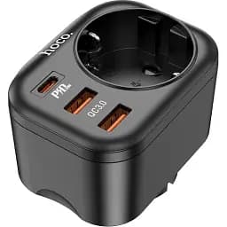 Мережевий зарядний пристрій Hoco NS3 Multifunctional socket (1C2A PD20W) Black