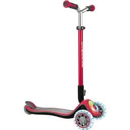 Самокат Globber Elite Prime с подсветкой красный до 50 кг, 3+, 3 колеса (444-802)