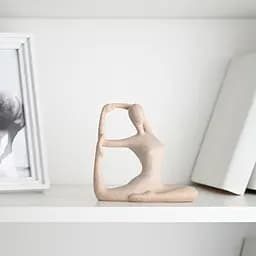 Декоративна статуетка MBM My Home Йога біла (DH-ST-29-1 WHITE) - мініатюра 2