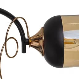 Люстра стельова Brille в спальню E27 60W BK (LK-706S/3) - мініатюра 2