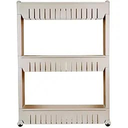 Полиця етажерка для ванної на колесах Сірий