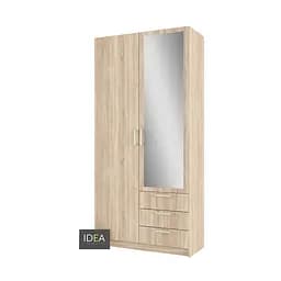 Шафа розпашна із дзеркалом Idea Д-117 Дуб Сонома - мініатюра 3