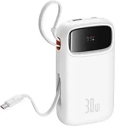 Павер банк - зовнішній акб Baseus Qpow 2 Digital Display 20000mAh 30W (P10055009213-00) 2 in 1 білий - мініатюра 2
