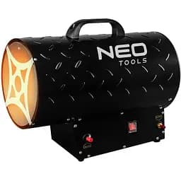 Теплова гармата Neo Tools газова, 30кВт, 300м кв., 1000м куб.год, чорний
