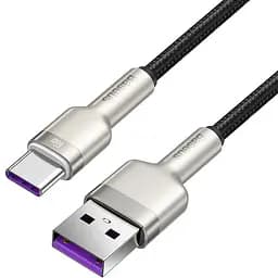 Дата кабель Baseus Cafule Metal USB to Type-C 66W (0.25m) (CAKF) Black