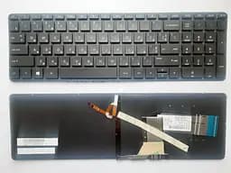 Клавіатура для ноутбуків HP Pavilion 15-P, 17-F Series чорна без рамки, з підсвічуванням RU/US