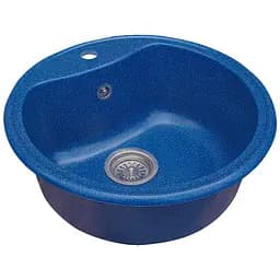 Мийка кухонна Valetti 3S Galaxy гранітна кругла 495x495 мм синя