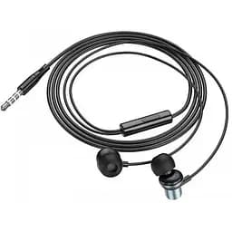 Навушники Hoco M110 Encourage metal universal earphones with mic чорні 6942007602938 - мініатюра 5