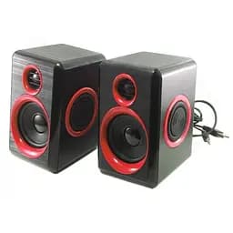 Комп'ютерні колонки акустика 2.0 USB FnT FT-165 Червоні