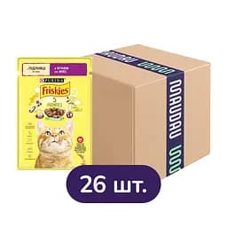 Вологий корм для котів Friskies з ягням у підливі 2.21 кг (26 шт. х 85 г)