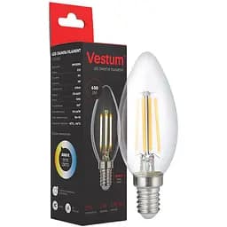 Светодиодная филаментная лампа Vestum С35 Е14 5Вт 220V 3000К 1-VS-2310