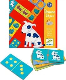 Настольная игра Djeco Детское домино. Цвета животных (Domino Colours, 28 pcs) (DJ08111)