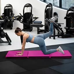 Мат гімнастичний твердий Gymtek 5см рожевий - мініатюра 7