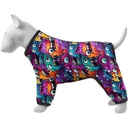 Ветровка для собак Waudog Clothes рисунок Зубастые монстры L50 В 70-74 см С 47-50 см  