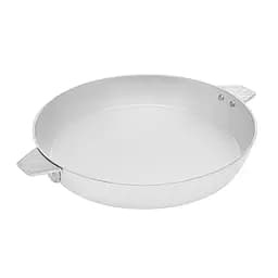 Жаровня алюмінієва сковорода без кришки литими ручками Ø 29.4 см для смаження, тушкування та запікання Сріблястий 87871