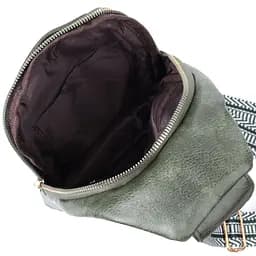 Стильна слінг сумка для жінок з екошкіри Vintage 22745 зелена - мініатюра 7