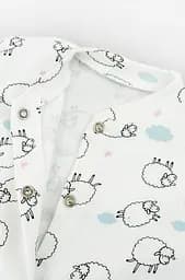 Сліп дитячий інтерлок Cute Lambs на кнопках із закритими ніжками - мініатюра 3