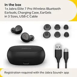 Бездротові вакуумні Bluetooth навушники Jabra Elite 7 (Чорний) - мініатюра 4