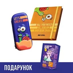 Набір: пенал з 3D елементами BB SNL синій + блокнот BB SNL A5 у клітинку 252 аркуші помаранчевий