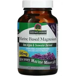 Магний Nature's Answer Marine Based Magnesium 500 мг 90 вегетарианских капсул