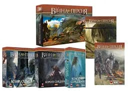 Настольная игра White Games&Geekach Games Война Кольца (2-е издание) + 5 дополнений (укр.) + уникальное промо! (GKCH028VP+5)
