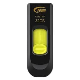 Флеш накопичувач Team C145 32 GB USB 3.0 висувна чорно-жовта - мініатюра 4