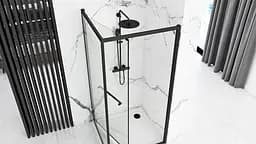 Душова кабіна Rea Space In 80x100 black REA-K8882, Чорний, Універсальна, прозорий - мініатюра 3