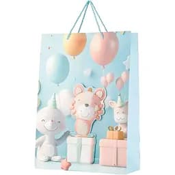 Пакет подарунковий HY702-3 Блакитний