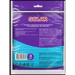 Серветки для прибирання Solar целюлозні вологопоглинаючі 3 шт - мініатюра 2