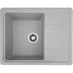 Гранітна кухонна мийка Romzha Patrat 62 Seda (602) з крилом