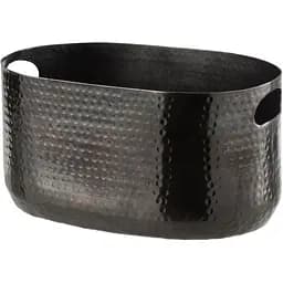 Відро для льоду J-line металеве овальне чорне (28818)