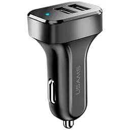 Автомобільний зарядний пристрій Usams C13 Double USB 2.1A Black [53787]
