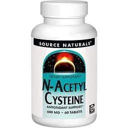 Амінокислота Source Naturals N-Аcetyl Cysteine 600 mg 60 таблеток