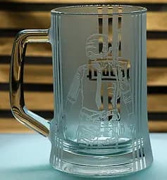 Пивний келих 660 мл PUBG з гравіюванням подарунок для геймера фаната ПАБГ ігровий кухоль для пива