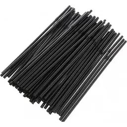 Трубочка для коктейлей с изгибом черная Ø 4.8 мм 21 см 200 шт.