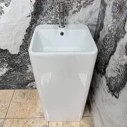 Умивальник підлоговий VBI Caliato white VBI-019029, Білий - мініатюра 4