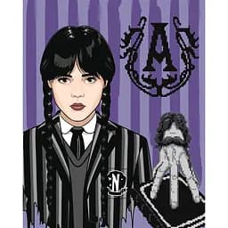 Картина за номерами Santi Wednesday Gothic duo з алмазною мозаїкою 40х50 см (954993)