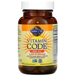 Витамин D3 Garden of Life Vitamin Code RAW D3 50 мкг 60 капсул (GOL11413)