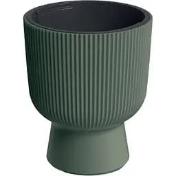  Кашпо для квітів Prosperplast Milly круглий на ніжці 400 мм темно-зелений