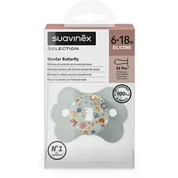 Пустушка Suavinex Wonderland фізіологічна у формі метелика 6-18 місяців світло-зелена (308783) - мініатюра 3